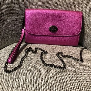 Coach clutch and cross body bag